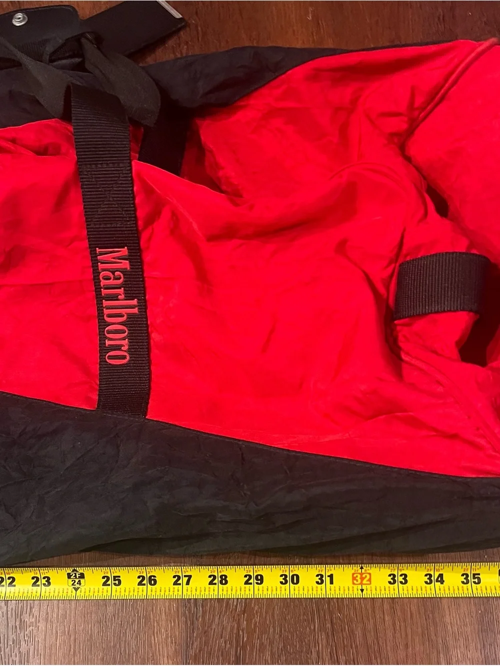 Vintage 1990s Marlboro Unlimited Red Rolling Duffle bag XL - 36